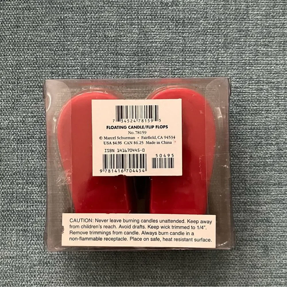 New Package of Two Christmas Flip Flop Floating Candles